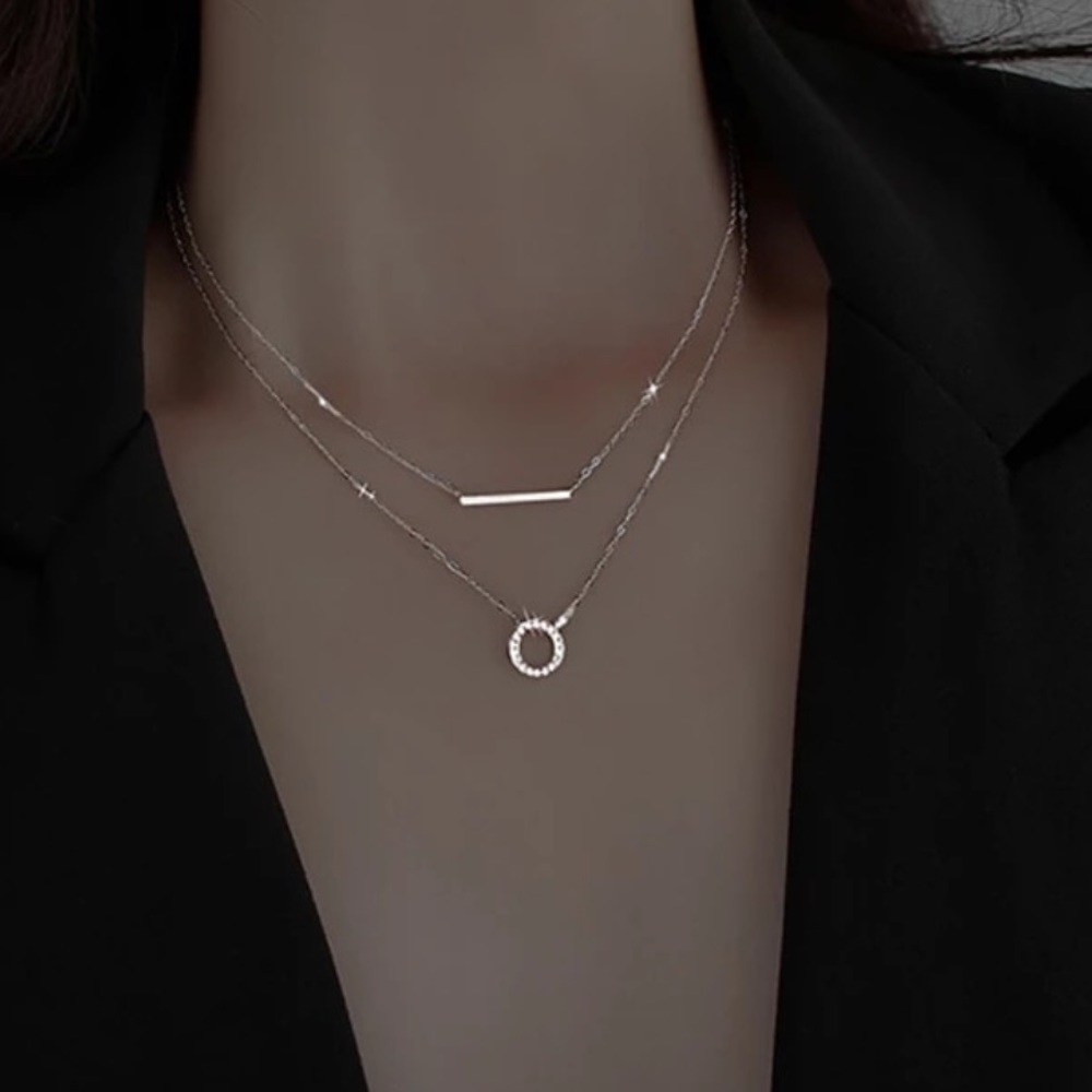 ⚡️Insta circle sterling silver necklace